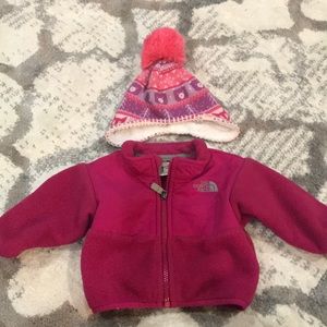 Baby north face coat and hat